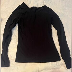 Women's Black Long Sleeve Top